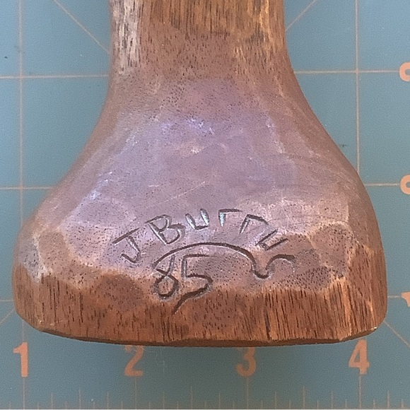 Artisan Signed Wooden Hand Carved Owl Vintage signed J Burris 85 - Picture 17 of 17